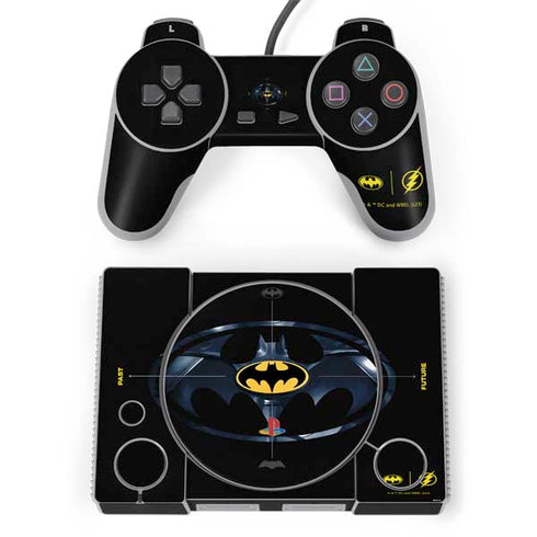 DC Comics The Flash Movie: Batman Multiverse Logos PlayStation Classic Bundle Skin