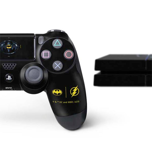 DC Comics The Flash Movie: Batman Multiverse Logos PS4 Console and Controller Bundle Skin
