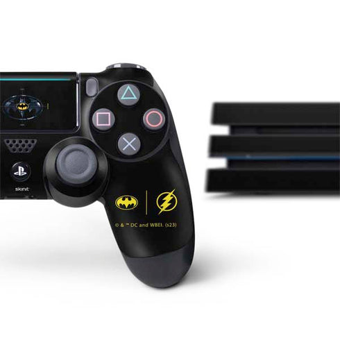 DC Comics The Flash Movie: Batman Multiverse Logos PS4 Pro Bundle Skin