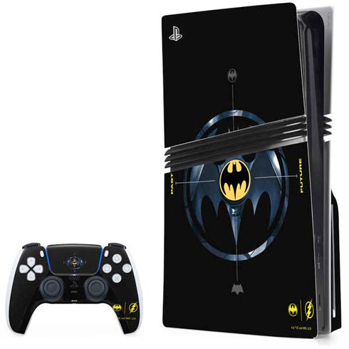 DC Comics The Flash Movie: Batman Multiverse Logos PS5 Pro Disk Bundle Skin