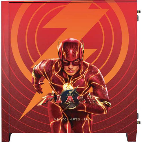 DC Comics The Flash Movie: Flash in Motion Corsair 4000D Tempered Glass Mid-Tower ATX Case Skin
