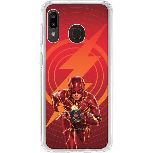 DC Comics The Flash Movie: Flash in Motion Galaxy A20 Clear Case
