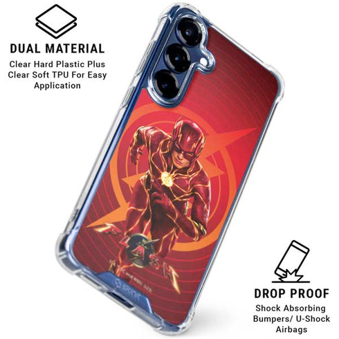 DC Comics The Flash Movie: Flash in Motion Galaxy S25 Plus Clear Case