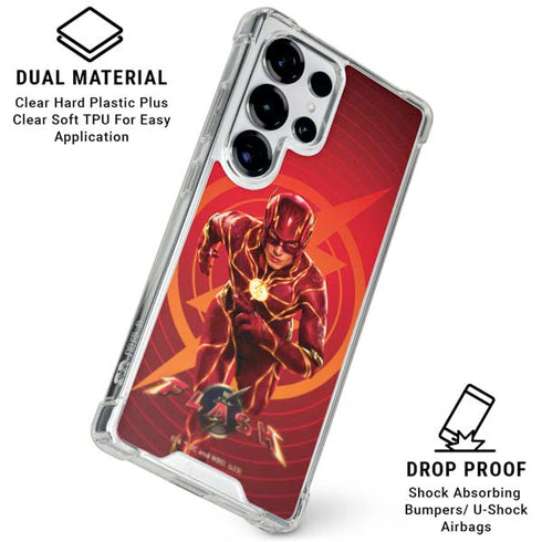 DC Comics The Flash Movie: Flash in Motion Galaxy S26 Ultra Clear Case