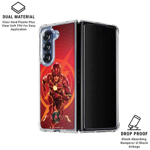 DC Comics The Flash Movie: Flash in Motion Galaxy Z Fold6 Clear Case