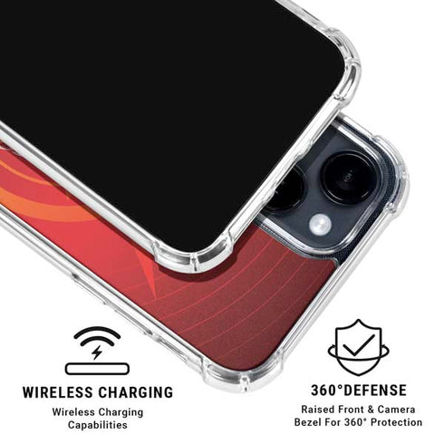 DC Comics The Flash Movie: Flash in Motion iPhone 14 Plus Clear Case