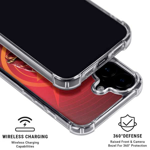 DC Comics The Flash Movie: Flash in Motion iPhone 16 Plus Clear Case