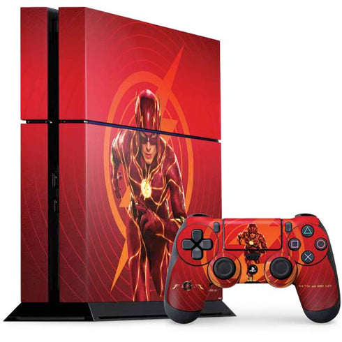 DC Comics The Flash Movie: Flash in Motion PS4 Console and Controller Bundle Skin