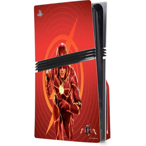 DC Comics The Flash Movie: Flash in Motion PS5 Pro Disk Console Skin