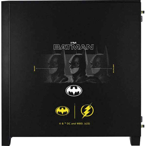 DC Comics The Flash Movie: I am Batman Past to Future Corsair 4000D Tempered Glass Mid-Tower ATX Case Skin