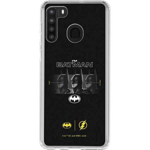 DC Comics The Flash Movie: I am Batman Past to Future Galaxy A21 Clear Case