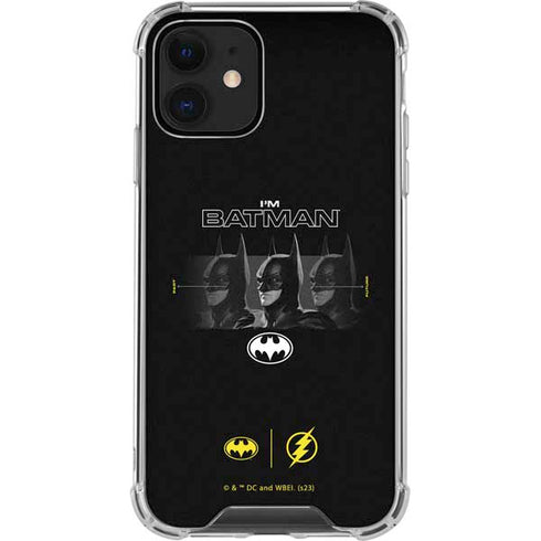 DC Comics The Flash Movie: I am Batman Past to Future iPhone 12 Clear Case