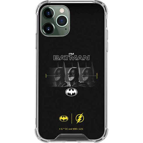 DC Comics The Flash Movie: I am Batman Past to Future iPhone 12 Pro Clear Case