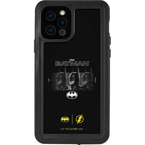 DC Comics The Flash Movie: I am Batman Past to Future iPhone 12 Pro Waterproof Case