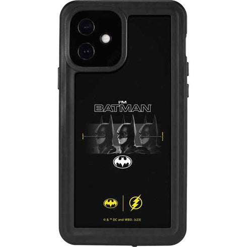 DC Comics The Flash Movie: I am Batman Past to Future iPhone 12 Waterproof Case
