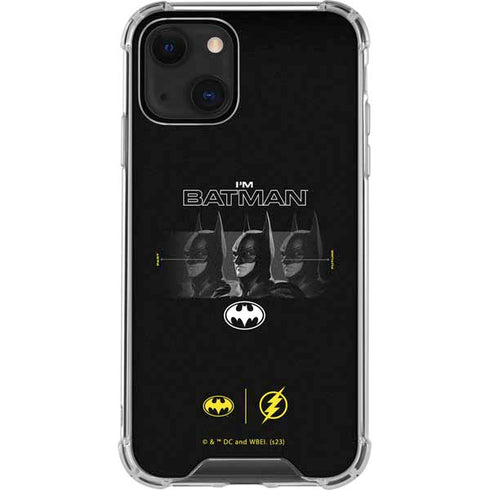 DC Comics The Flash Movie: I am Batman Past to Future iPhone 13 Clear Case