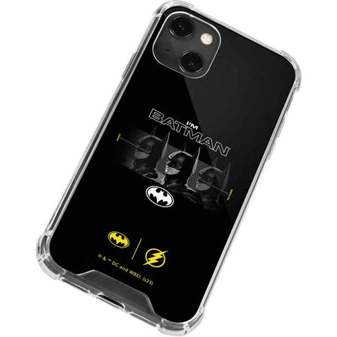DC Comics The Flash Movie: I am Batman Past to Future iPhone 13 Mini Clear Case