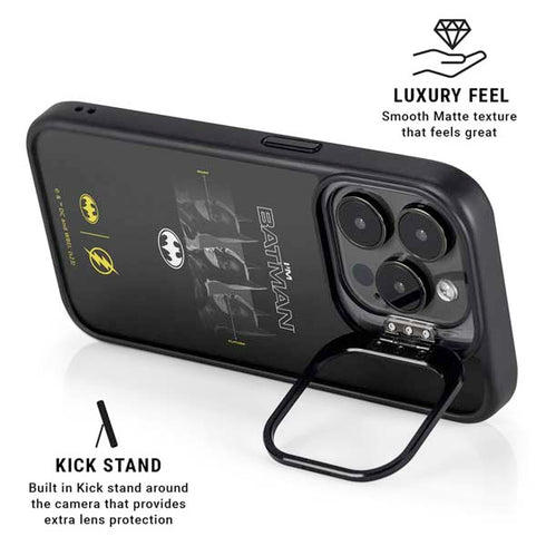 DC Comics The Flash Movie: I am Batman Past to Future iPhone 14 Pro Kickstand Case