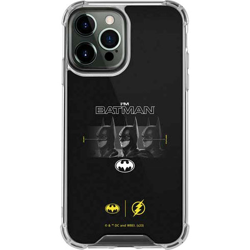 DC Comics The Flash Movie: I am Batman Past to Future iPhone 14 Pro Max Clear Case