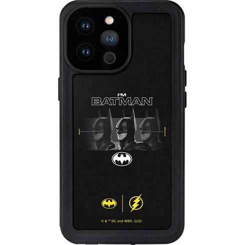 DC Comics The Flash Movie: I am Batman Past to Future iPhone 14 Pro Max Waterproof Case
