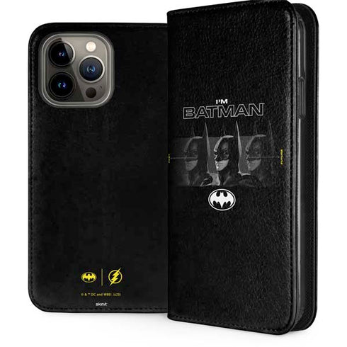 DC Comics The Flash Movie: I am Batman Past to Future iPhone 15 Pro Max Folio Case