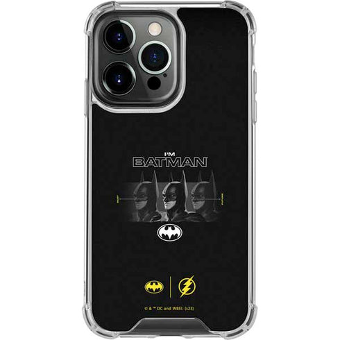 DC Comics The Flash Movie: I am Batman Past to Future iPhone 16 Pro Clear Case