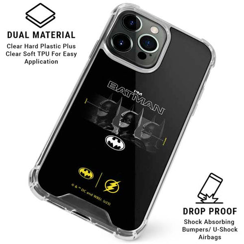 DC Comics The Flash Movie: I am Batman Past to Future iPhone 16 Pro Max Clear Case