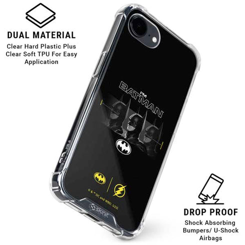 DC Comics The Flash Movie: I am Batman Past to Future iPhone 16e Clear Case