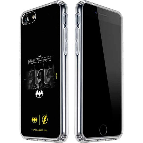 DC Comics The Flash Movie: I am Batman Past to Future iPhone SE (2nd & 3rd Gen) Clear Case