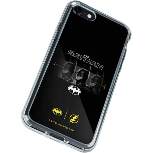 DC Comics The Flash Movie: I am Batman Past to Future iPhone SE (2nd & 3rd Gen) Clear Case