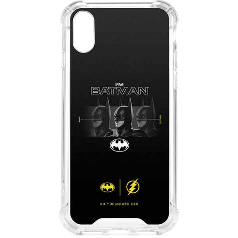 DC Comics The Flash Movie: I am Batman Past to Future iPhone XS Clear Case
