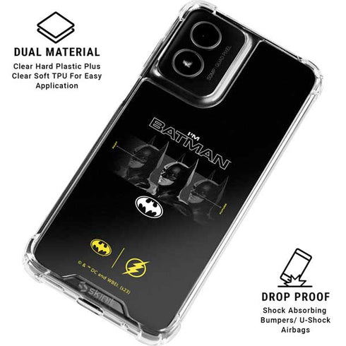 DC Comics The Flash Movie: I am Batman Past to Future Moto G Power 5G (2024) Clear Case