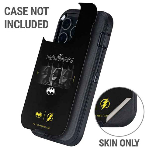 DC Comics The Flash Movie: I am Batman Past to Future Otterbox Defender iPhone Skin
