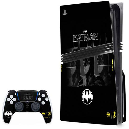 DC Comics The Flash Movie: I am Batman Past to Future PS5 Pro Disk Bundle Skin