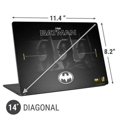 DC Comics The Flash Movie: I am Batman Past to Future Universal Laptop 14in (11.4 x 8.2in) Skin
