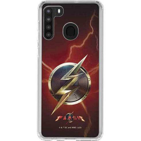 DC Comics The Flash Movie: Logo Poster Galaxy A21 Clear Case