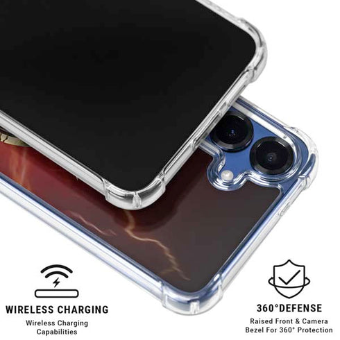 DC Comics The Flash Movie: Logo Poster Galaxy S25 Clear Case