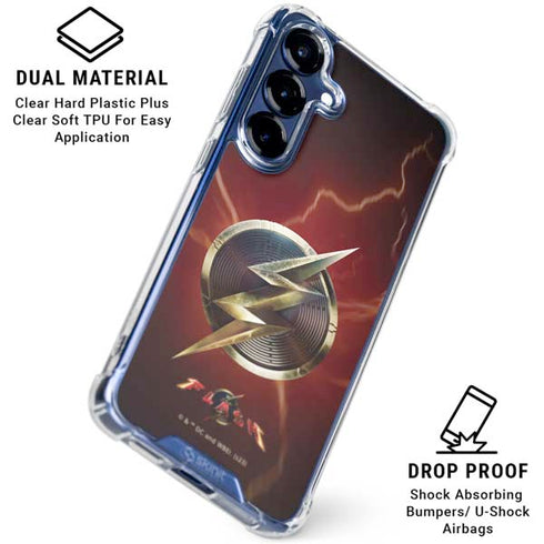 DC Comics The Flash Movie: Logo Poster Galaxy S25 Clear Case