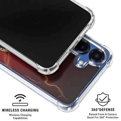 DC Comics The Flash Movie: Logo Poster Galaxy S25 Plus Clear Case