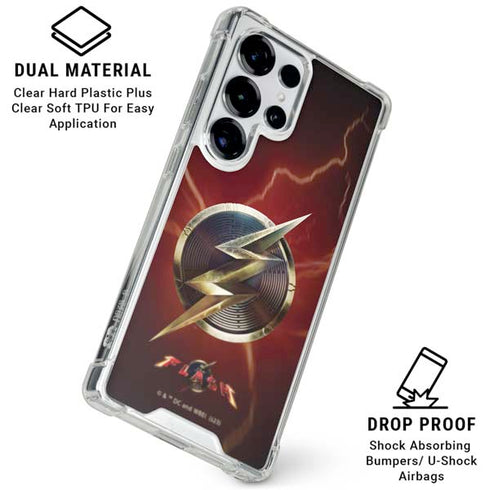 DC Comics The Flash Movie: Logo Poster Galaxy S25 Ultra Clear Case
