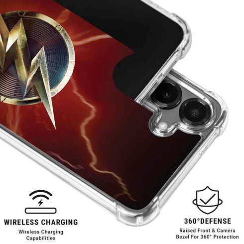 DC Comics The Flash Movie: Logo Poster Galaxy S26 Clear Case