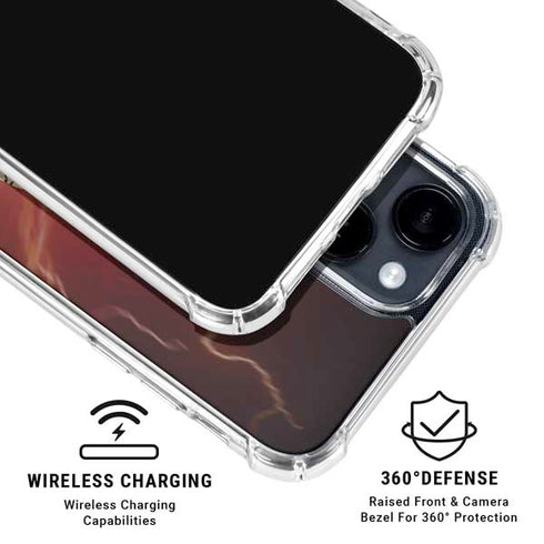 DC Comics The Flash Movie: Logo Poster iPhone 14 Plus Clear Case