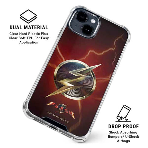 DC Comics The Flash Movie: Logo Poster iPhone 15 Clear Case