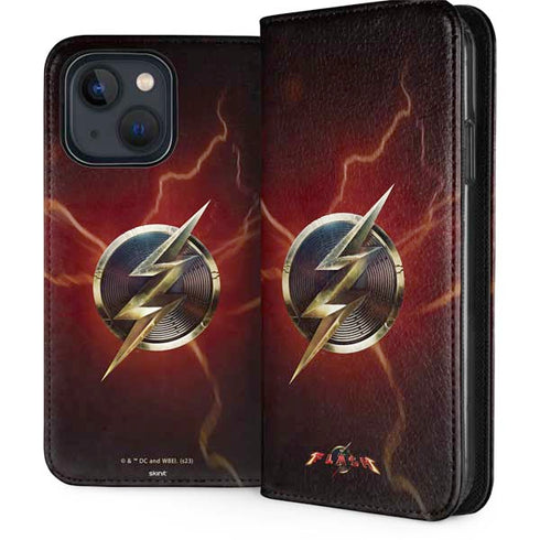 DC Comics The Flash Movie: Logo Poster iPhone 15 Folio Case
