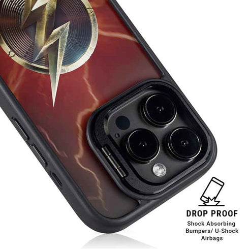 DC Comics The Flash Movie: Logo Poster iPhone 15 Pro Max Kickstand Case