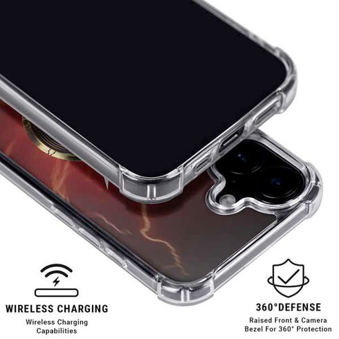 DC Comics The Flash Movie: Logo Poster iPhone 16 Plus Clear Case