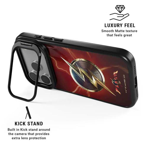 DC Comics The Flash Movie: Logo Poster iPhone 17 Pro Kickstand Case