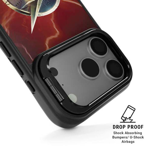 DC Comics The Flash Movie: Logo Poster iPhone 17 Pro Kickstand Case