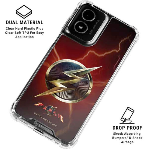 DC Comics The Flash Movie: Logo Poster Moto G Power 5G (2024) Clear Case