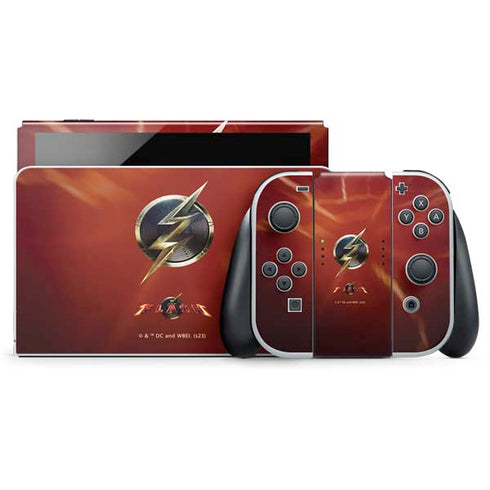 DC Comics The Flash Movie: Logo Poster Nintendo Switch OLED (2021) Skin